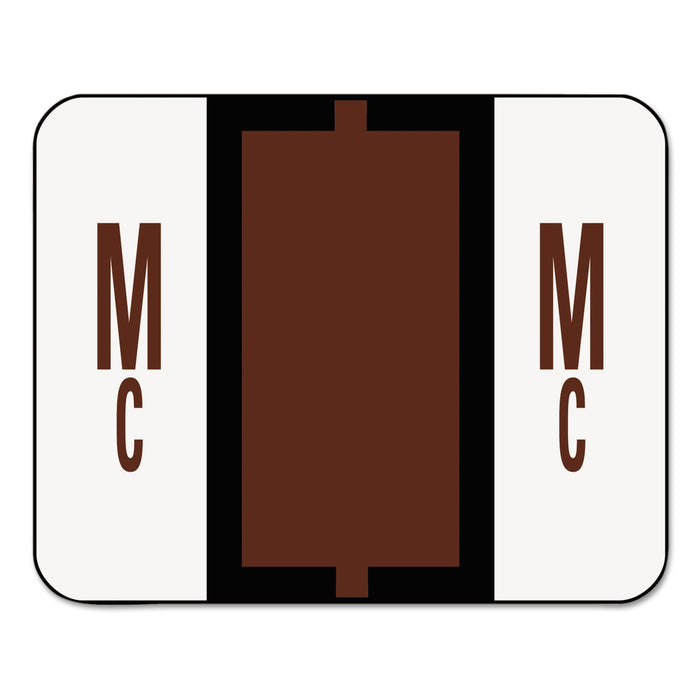 Smead A-Z Color-Coded End Tab Filing Labels, Mc, 1 x 1.25, White, 500/Roll