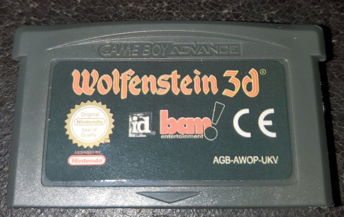 Wolfenstein 3D GBA Video Game Cartridge Game Boy Advance 2002 by VintageVideoGameStore