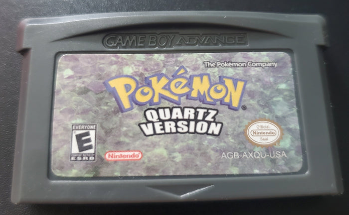 Pokemon Quartz GBA ROM Hack Video Game Custom Gameboy Advance by VintageVideoGameStore