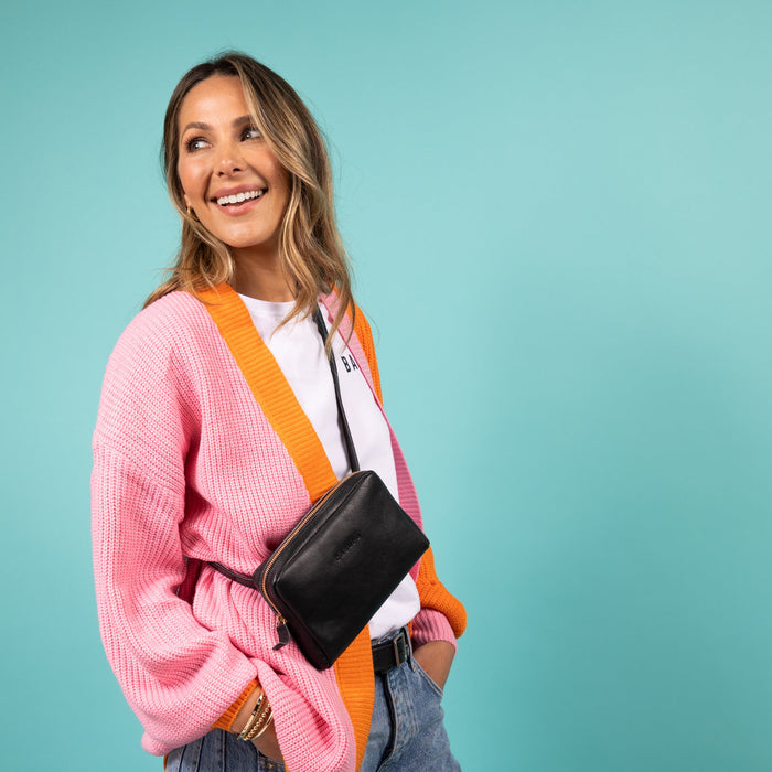 Leather Fanny Pack - Black by CASUPO