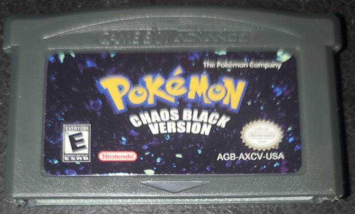 Pokemon Chaos Black GBA ROM Hack Video Game Custom Gameboy Advance by VintageVideoGameStore