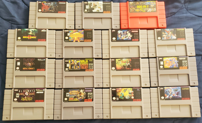 SNES Video Game Cartridges Super Nintendo Huge Collection by VintageVideoGameStore