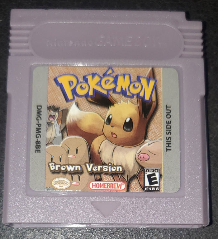 Pokemon Brown GBC ROM Hack Video Game Custom Gameboy Color by VintageVideoGameStore