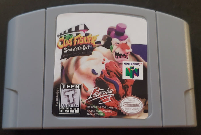Clay Fighter Sculptor's Cut N64 Nintendo 64 Video Game Cartridge 1998 by VintageVideoGameStore