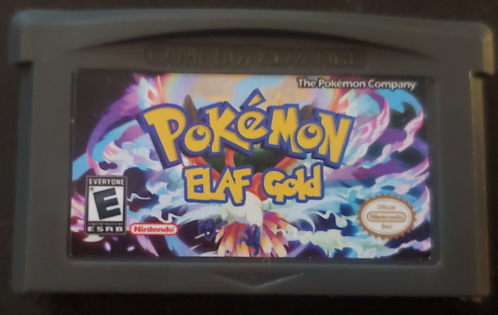 Pokemon Elaf Gold GBA Custom Pokemon ROM Hack Video Game Boy Advance by VintageVideoGameStore