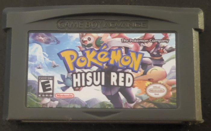 Pokemon Hisui Red GBA Custom Pokemon ROM Hack Video Game Boy Advance by VintageVideoGameStore