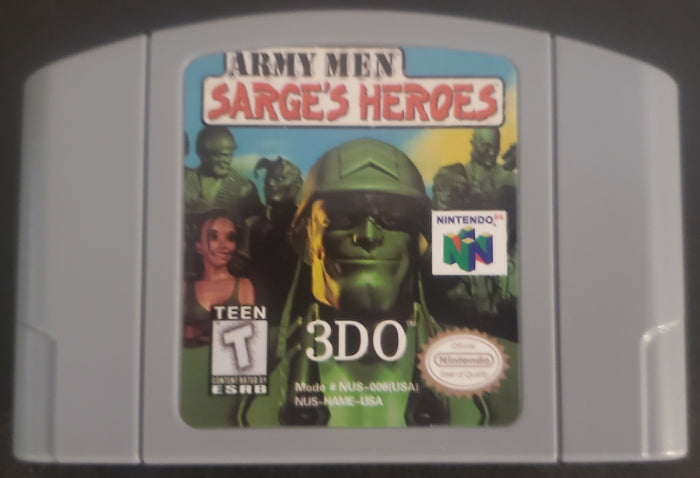 Army Men Sarge's Heroes N64 Nintendo 64 Video Game Cartridge 1999 by VintageVideoGameStore