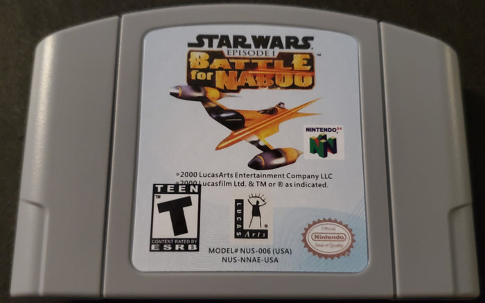 Star Wars Battle of Naboo Nintendo 64 N64 Video Game Cartridge 2000 by VintageVideoGameStore