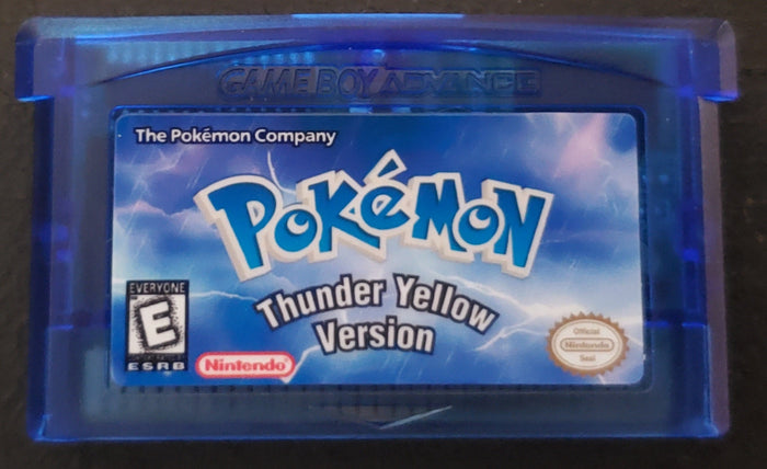Pokemon Thunder Yellow GBA ROM Hack Video Game Custom Gameboy Advance by VintageVideoGameStore