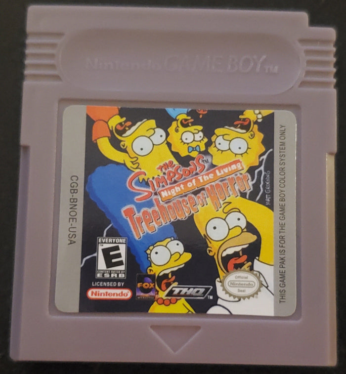 The Simpsons Treehouse of Horror GBC Video Game Catridge Gameboy Color by VintageVideoGameStore