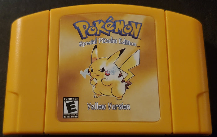 Pokemon Yellow N64 Nintendo 64 Video Game Cartridge ROM Hack by VintageVideoGameStore
