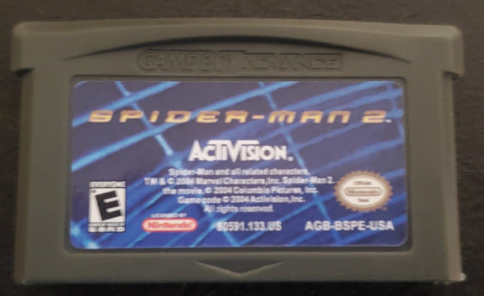 Spider-Man 2 GBA Video Game Cartridge Nintendo Game Boy Advance 2004 by VintageVideoGameStore