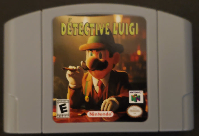 Detective Luigi N64 Nintendo 64 Video Game Cartridge ROM Hack by VintageVideoGameStore