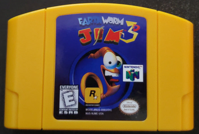 Earthworm Jim 3D N64 Nintendo 64 Video Game Cartridge 1999 by VintageVideoGameStore