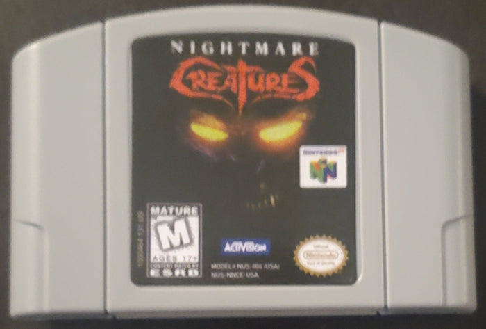 Nightmare Creatures N64 Nintendo 64 Video Game Cartridge 1997 by VintageVideoGameStore