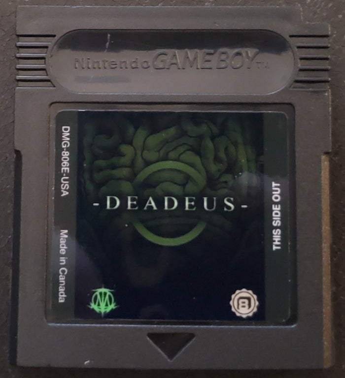 Deadeus Gameboy GB Video Game Catridge 2019 Home Brew