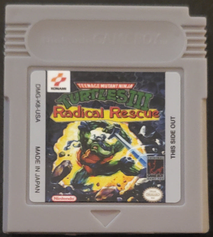 TMNT 3 Radical Rescue GB Video Game Catridge Gameboy 1993 by VintageVideoGameStore