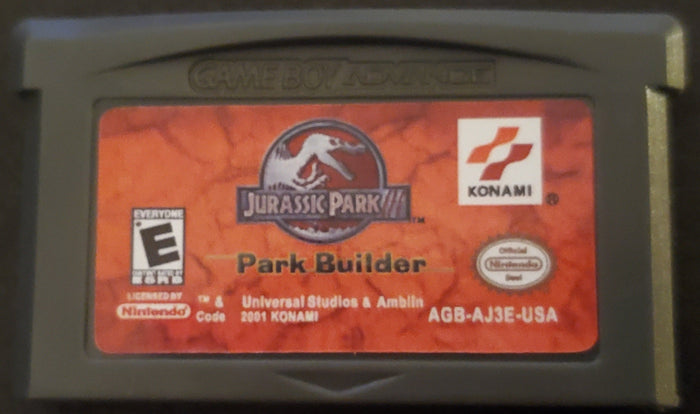 Jurassic Park 3 Park Builder GBA Video Game Boy Advance 2001 by VintageVideoGameStore