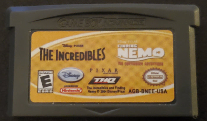 The Incredibles and Finding Nemo GBA Video Game Boy Advance 2007 by VintageVideoGameStore