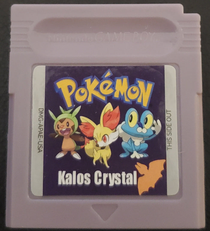 Pokemon Kalos Crystal GBC Video Game Gameboy Color ROM Hack by VintageVideoGameStore