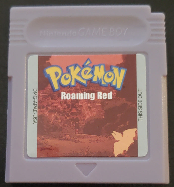 Pokemon Roaming Red GBC Video Game Gameboy Color ROM Hack by VintageVideoGameStore