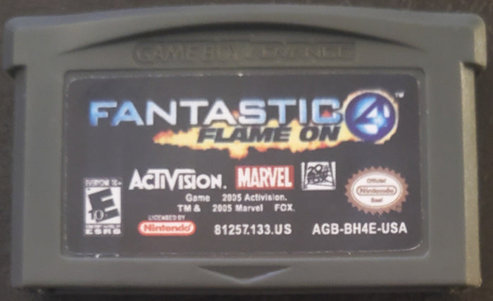 Fantastic 4 Flame On GBA Video Game Cartridge Game Boy Advance 2005 by VintageVideoGameStore