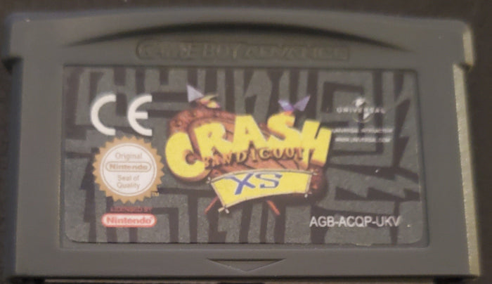 Crash Bandicoot XS GBA Video Game Cartridge Game Boy Advance 2002 UKV by VintageVideoGameStore
