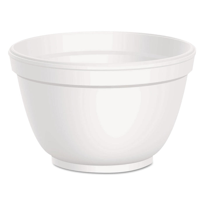 Dart Foam Container, Squat, 6 oz, White, 50/Pack, 20 Packs/Carton