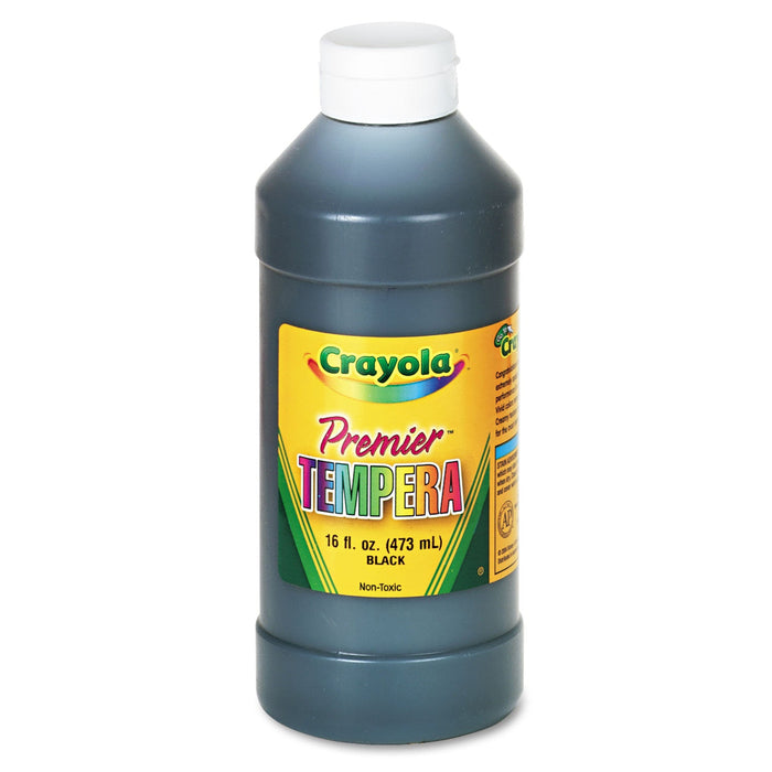 Crayola Premier Tempera Paint, Black, 16 oz Bottle