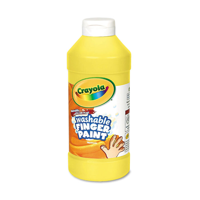 Crayola Washable Fingerpaint, Yellow, 16 oz Bottle