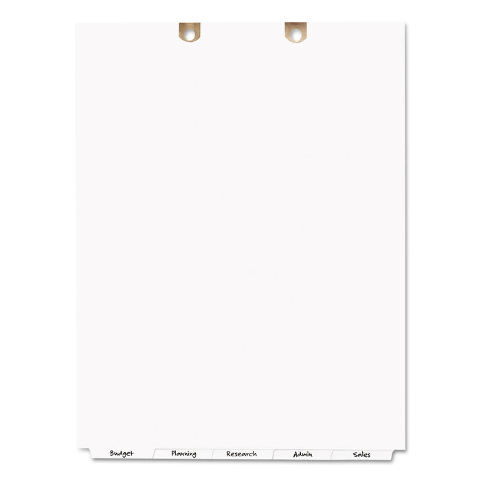 Avery Write and Erase Tab Dividers for Classification Folders, Narrow Bottom Tab, 5-Tab, 11 x 8.5, 1 Set