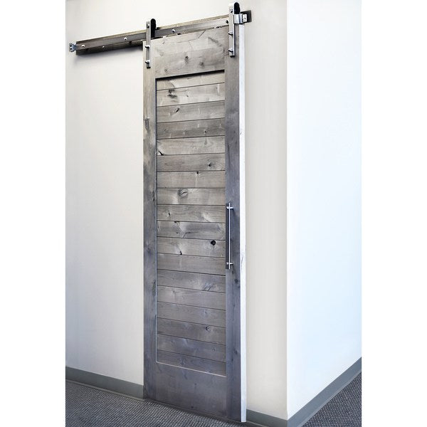 Sure-Loc Satin Nickel Barn Door Hardware Kit (Modern Handle) by Vanessa Jane