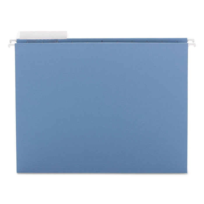 Smead Color Hanging Folders with 1/3 Cut Tabs, Letter Size, 1/3-Cut Tabs, Blue, 25/Box