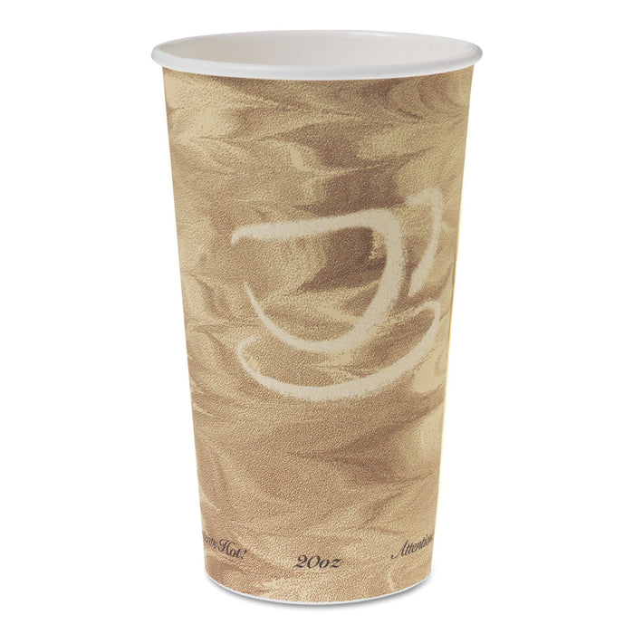 Dart Single Sided Poly Paper Hot Cups, 20 oz, Mistique Design, 40/Bag, 15 Bags/Carton