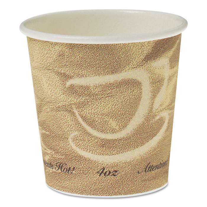 Dart Single Sided Poly Paper Hot Cups, 4 oz, Mistique Design, 1,000/Carton