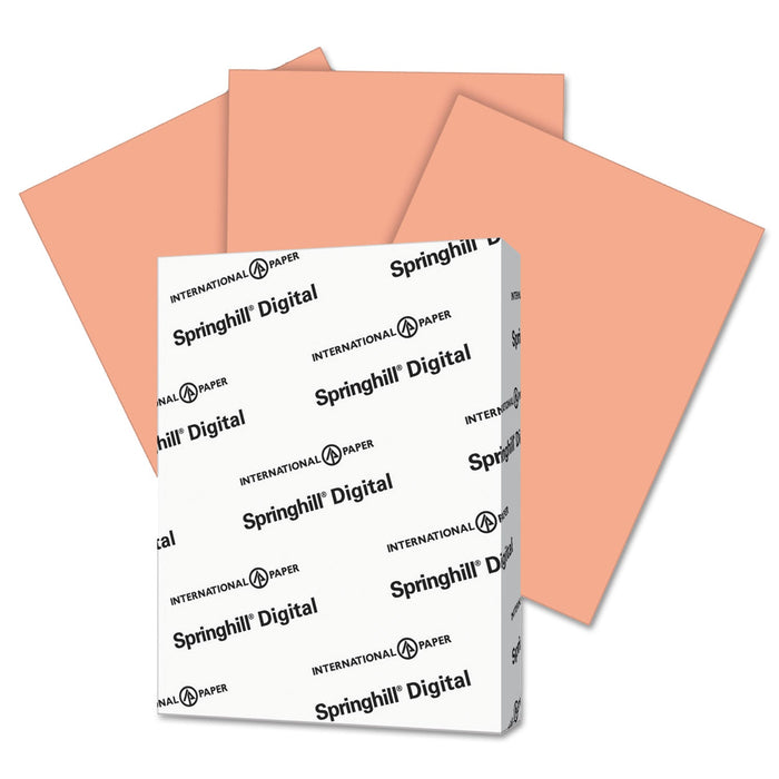 Springhill Digital Index Color Card Stock, 90 lb Index Weight, 8.5 x 11, Salmon, 250/Pack
