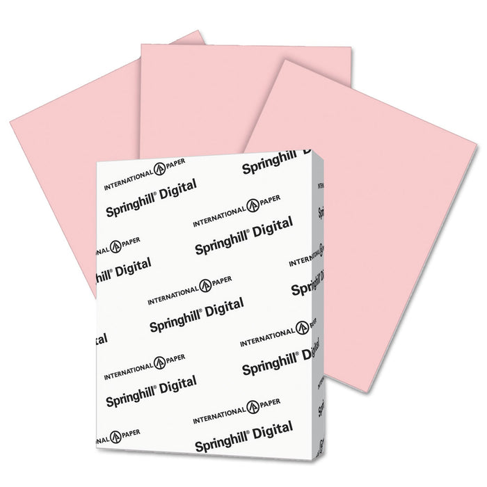 Springhill Digital Vellum Bristol Color Cover, 67 lb Bristol Weight, 8.5 x 11, Pink, 250/Pack