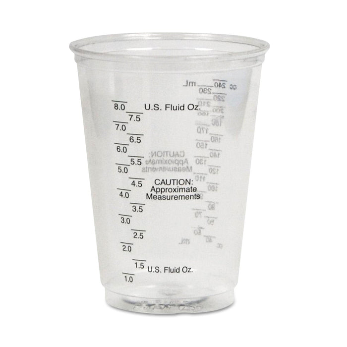 Dart Plastic Medical and Dental Cups, 10 oz, Clear, Graduated, 50/Bag, 20 Bags/Carton