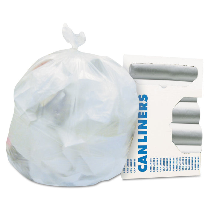 Heritage High-Density Waste Can Liners, 33 gal, 16 microns, 33" x 40", Natural, 250/Carton