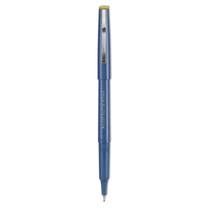 Pilot Razor Point Fine Line Porous Point Pen, Stick, Extra-Fine 0.3 mm, Blue Ink, Blue Barrel, Dozen
