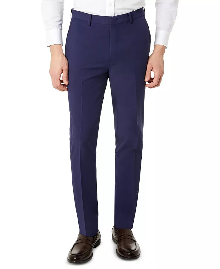 Michael Kors Mens Modern-Fit Stretch Solid Suit Pants by Vanessa Jane