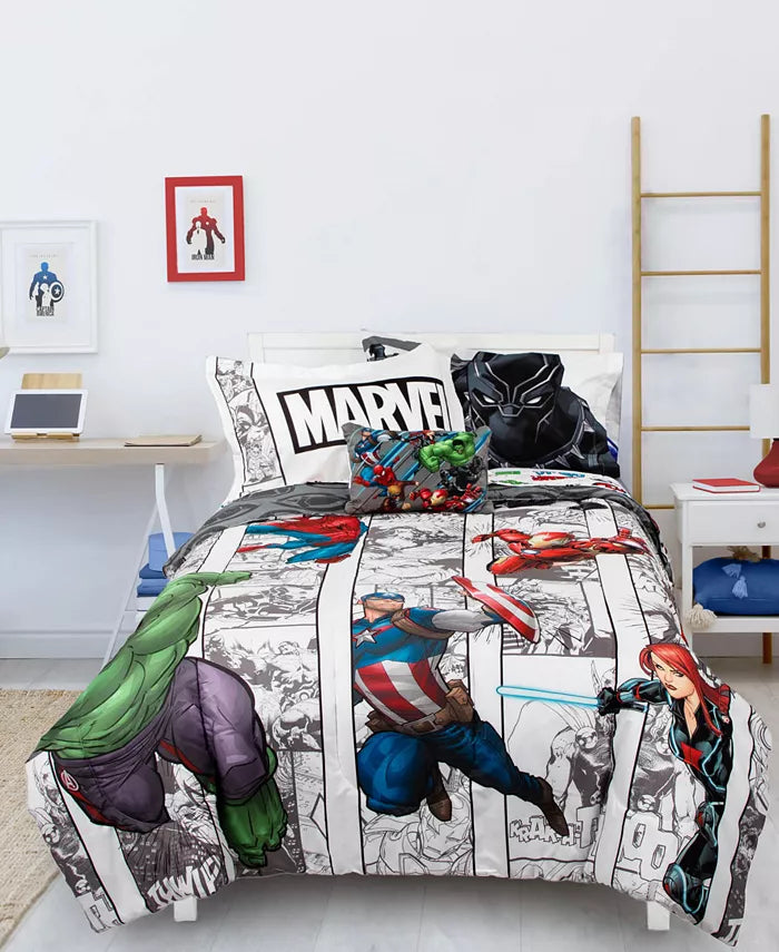 Disney Avengers Comic Punch 6-Pc. Twin Comforter Set - Multi by Vanessa Jane