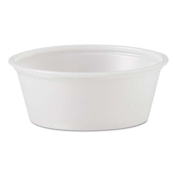 Dart Polystyrene Portion Cups, 1.5 oz, Translucent, 2,500/Carton