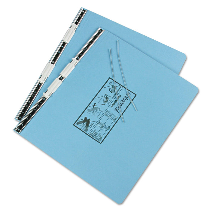 Universal Pressboard Hanging Binder, 2 Posts, 6" Capacity, 14.88 x 11, Light Blue
