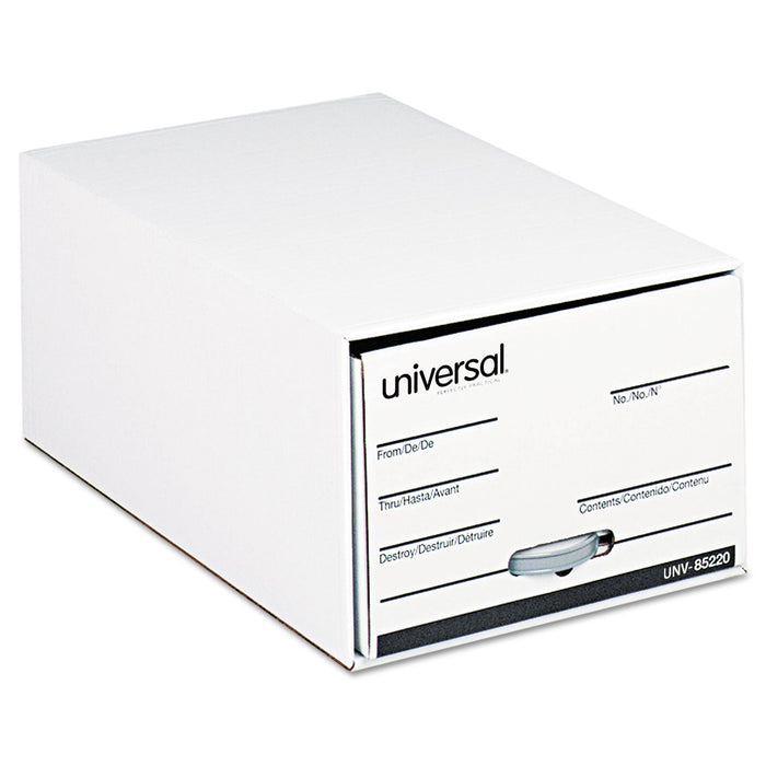 Universal Economy Storage Drawer Files, Legal Files, White, 6/Carton