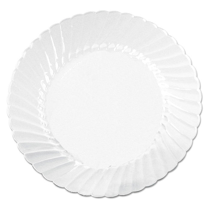 WNA Classicware Plates, Plastic, 10.25" dia, Clear, 12/Bag, 12 Bags/Carton