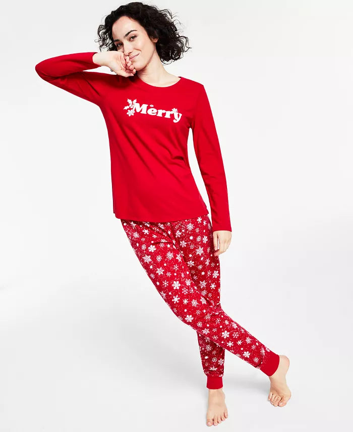 Family Pajamas Womens Snowflake Mix It Set by Vanessa Jane
