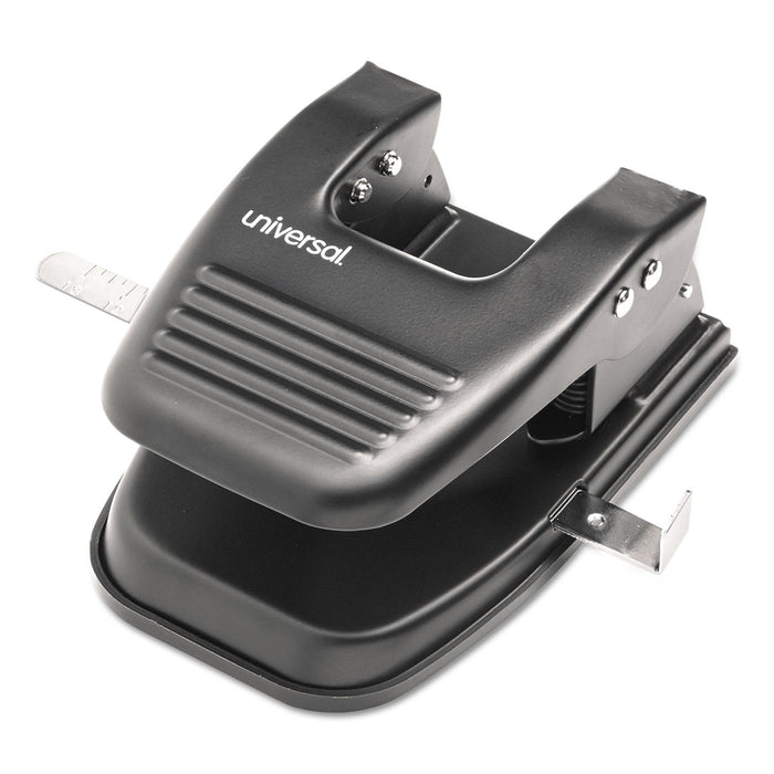 Universal 30-Sheet Two-Hole Punch, 9/32" Holes, Black