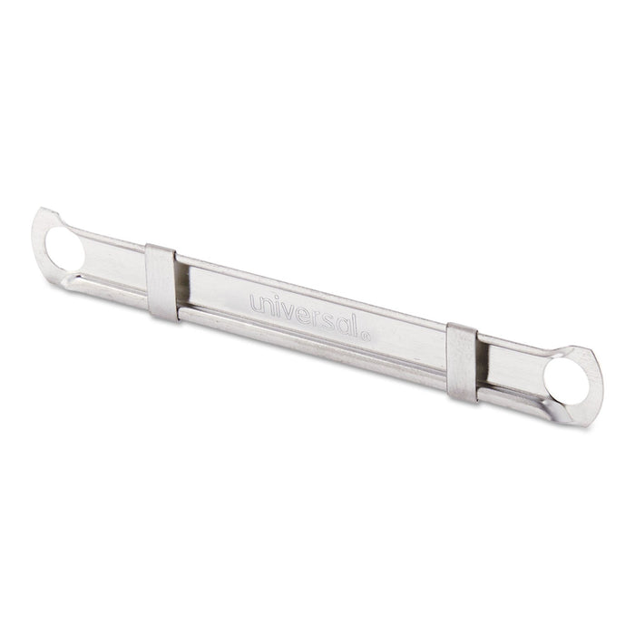 Universal Two-Piece Two-Prong Paper Fastener Compressors, 2.75" Center to Center, Silver, 100/Box