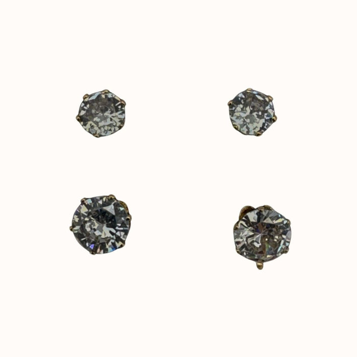 Anne Klein Glass Stone Stud Earring Set by Vanessa Jane